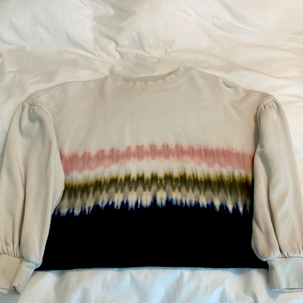 Z Supply Crop Sweatshirt Tie-Dye XS